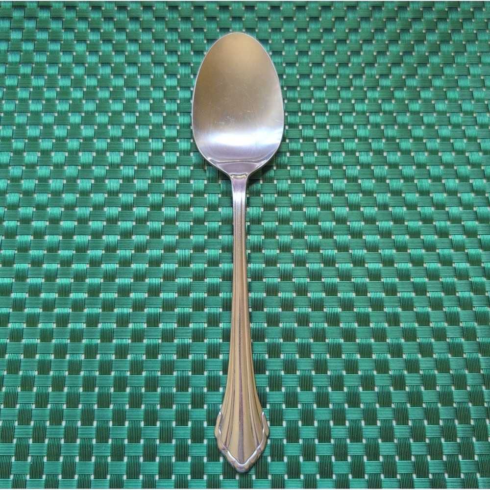 Oneida CLARETTE Solid Serving Spoon Community Betty Crocker Stainless USA Vtg